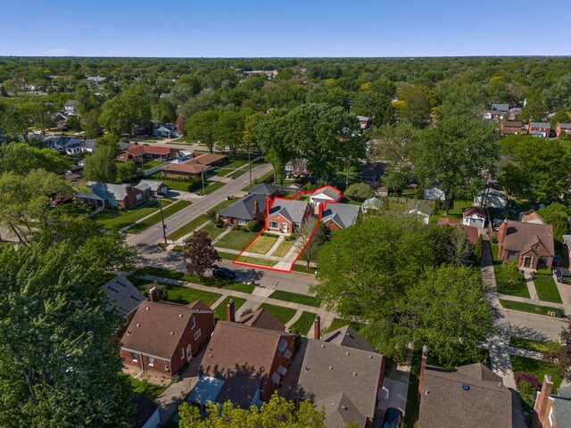 21111 Fleetwood Dr, Harper Woods, MI 48225 - aerial view of property and surrounding area with nearby suburban area