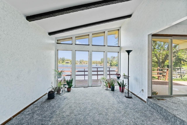 7500 Ore Knob Ct, Fenton, MI 48430 - unfurnished sunroom with a water view