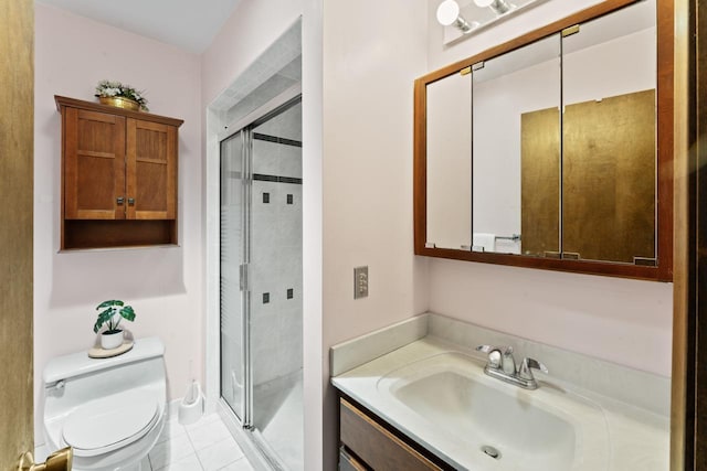 7500 Ore Knob Ct, Fenton, MI 48430 - full bath with toilet, a shower stall, tile patterned floors, and vanity