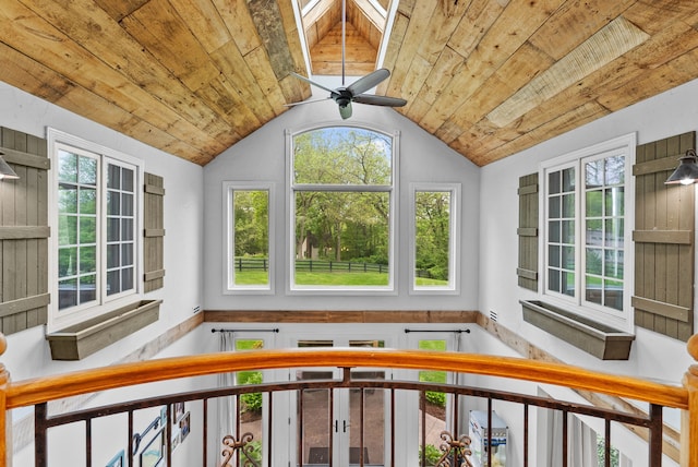 4263 Windmill Farms, Milford, MI 48380 - unfurnished sunroom featuring vaulted ceiling