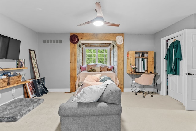 4263 Windmill Farms, Milford, MI 48380 - bedroom with carpet floors, baseboards, and a ceiling fan
