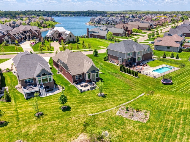 10408 Stoney Point Dr, South Lyon, MI 48178 - aerial view of residential area featuring a nearby body of water