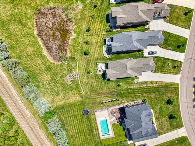 10408 Stoney Point Dr, South Lyon, MI 48178 - aerial view of property and surrounding area with a pool