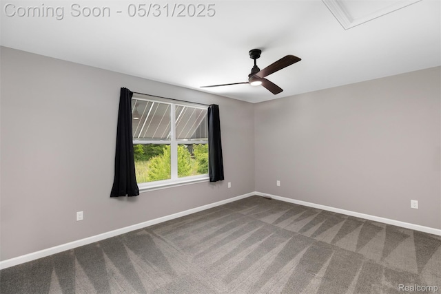 4280 Rolling Meadow Ln, Ypsilanti, MI 48197 - unfurnished room with ceiling fan, carpet, and baseboards