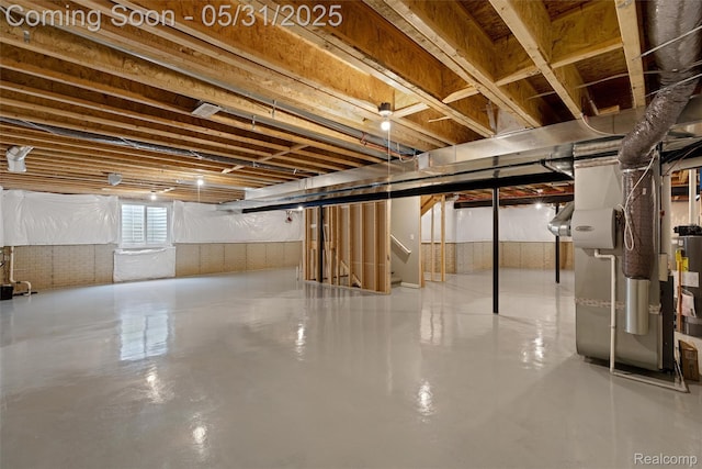 4280 Rolling Meadow Ln, Ypsilanti, MI 48197 - basement with heating unit and stairs