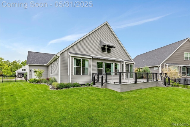 4280 Rolling Meadow Ln, Ypsilanti, MI 48197 - rear view of property featuring a wooden deck