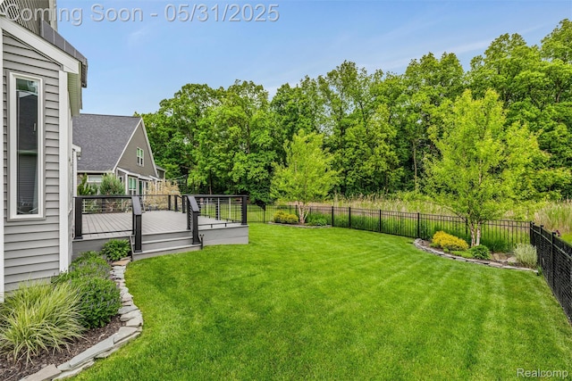 4280 Rolling Meadow Ln, Ypsilanti, MI 48197 - view of yard with a deck