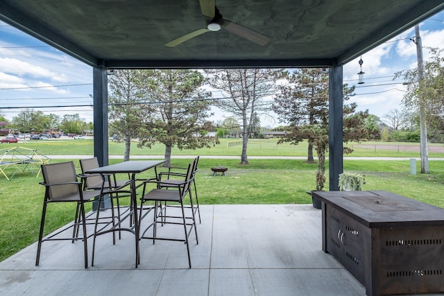 18767 Millar Rd, Clinton Township, MI 48036 - view of patio with a ceiling fan