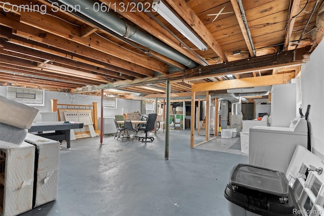 7416 Gerald Ave, Warren, MI 48092 - below grade area featuring washing machine and dryer and healthy amount of natural light