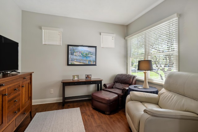 416 Enclave Ct SE Unit 2, Grand Rapids, MI 49546 - living room featuring dark wood-style floors, plenty of natural light, and baseboards