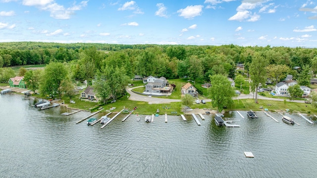 282 Evans Trl, Tipton, MI 49287 - aerial view of property and surrounding area with a nearby body of water and a heavily wooded area