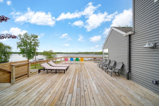 282 Evans Trl, Tipton, MI 49287 - deck with a water view