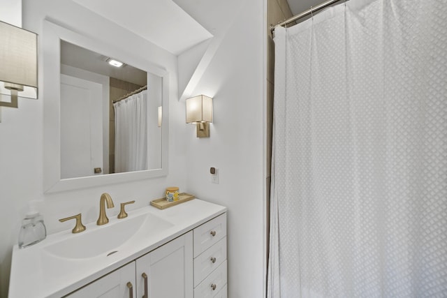282 Evans Trl, Tipton, MI 49287 - bathroom with vanity and a shower with shower curtain