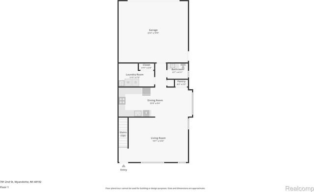 781 2nd St Unit 61, Wyandotte, MI 48192 - property floor plan