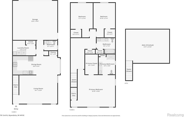 781 2nd St Unit 61, Wyandotte, MI 48192 - room layout