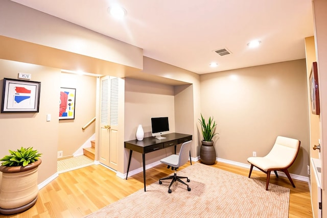 1522 Brentwood Dr, Troy, MI 48098 - office space featuring light wood finished floors, baseboards, and recessed lighting