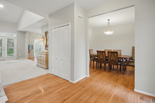 17280 Breckenridge Dr, Clinton Township, MI 48038 - foyer featuring a chandelier, light wood-type flooring, and baseboards