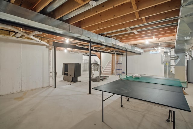 17280 Breckenridge Dr, Clinton Township, MI 48038 - unfinished basement with stairs