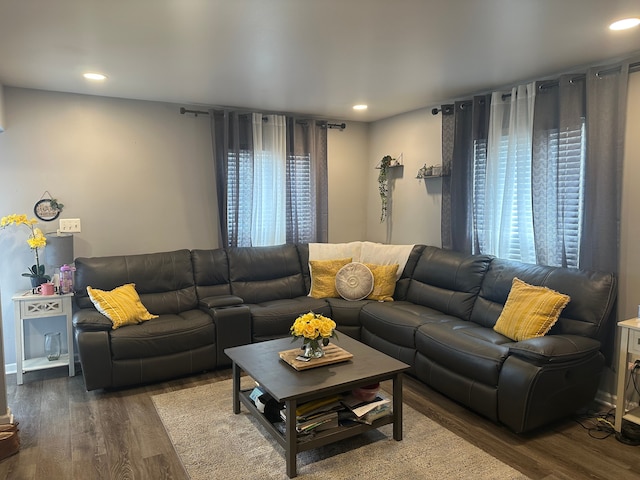 35266 Terrybrook Dr, Sterling Heights, MI 48312 - living room with plenty of natural light, wood finished floors, and recessed lighting