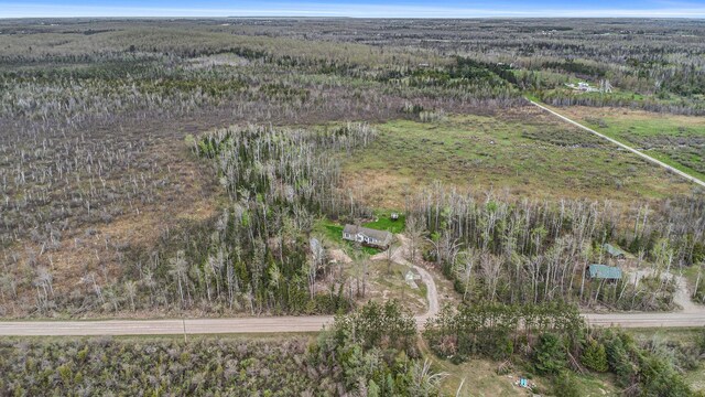19378 Hackett Lake Highway, Onaway, MI 49765 - aerial view of property and surrounding area with a forest