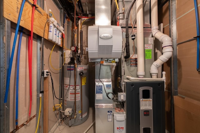 5001 Forest Vly, Clarkston, MI 48348 - utility room featuring gas water heater