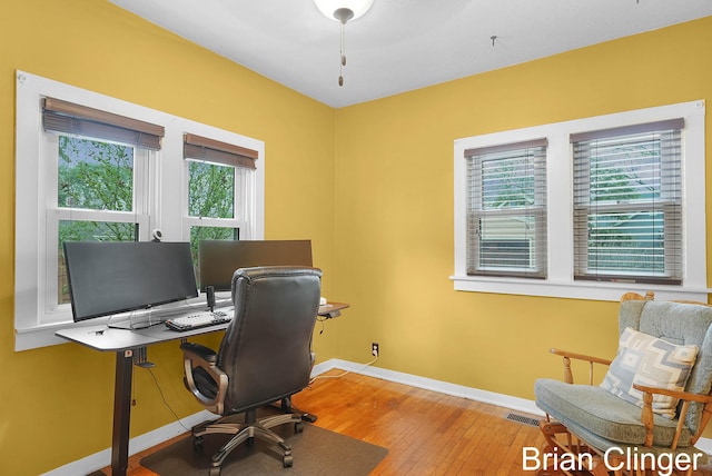117 Palmer St NE, Grand Rapids, MI 49505 - office space with baseboards and hardwood / wood-style floors