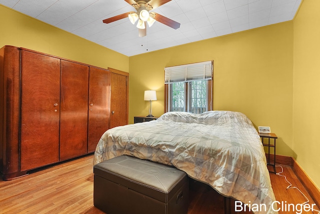 117 Palmer St NE, Grand Rapids, MI 49505 - bedroom featuring wood finished floors, ceiling fan, and baseboards