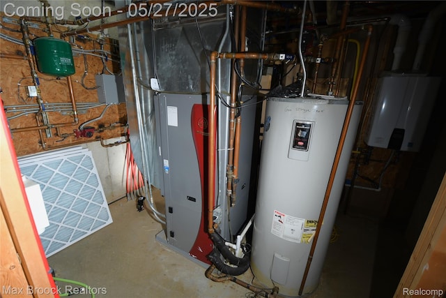 58282 Savage Rd, Vandalia, MI 49095 - utilities featuring water heater, tankless water heater, and heating unit