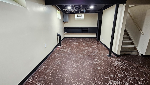 5790 Lakepointe St, Detroit, MI 48224 - basement with stairway and baseboards