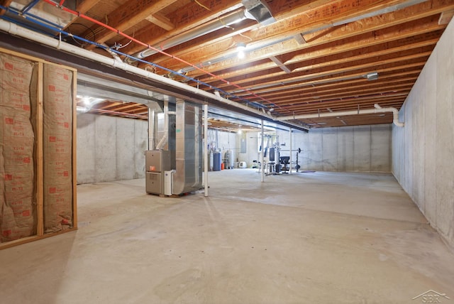 6115 N Belsay Rd, Flint, MI 48506 - unfinished basement with heating unit