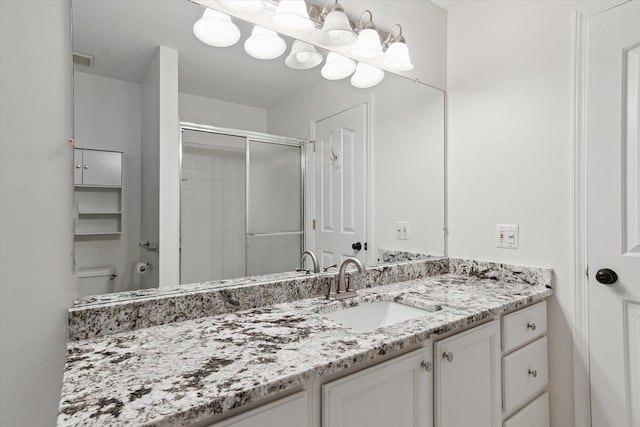 5496 Michael Dr, Ypsilanti, MI 48197 - bathroom with a shower stall, vanity, and toilet
