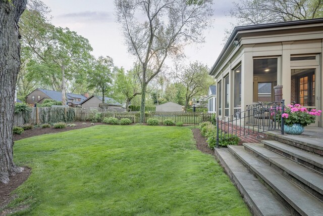 316 Chesterfield Ave, Birmingham, MI 48009 - view of yard featuring a sunroom