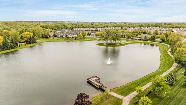 57677 Blossom Valley Trl, New Hudson, MI 48165 - aerial perspective of suburban area with a large body of water