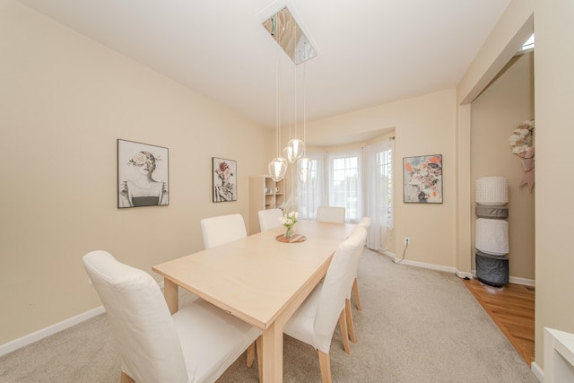 57677 Blossom Valley Trl, New Hudson, MI 48165 - dining area featuring baseboards and light carpet
