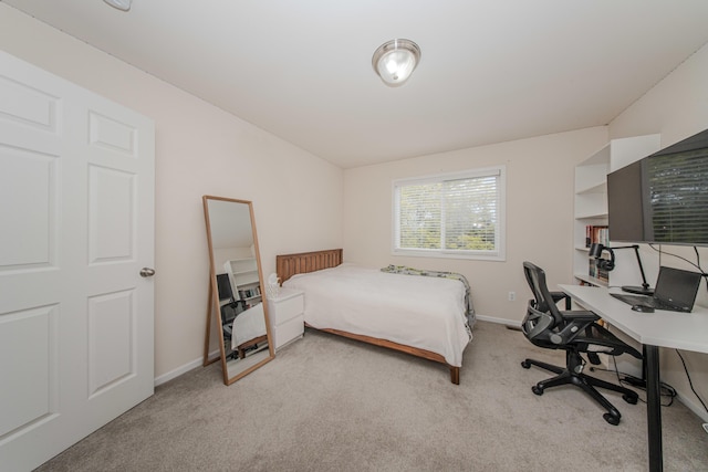 57677 Blossom Valley Trl, New Hudson, MI 48165 - bedroom featuring light carpet, baseboards, and an office area