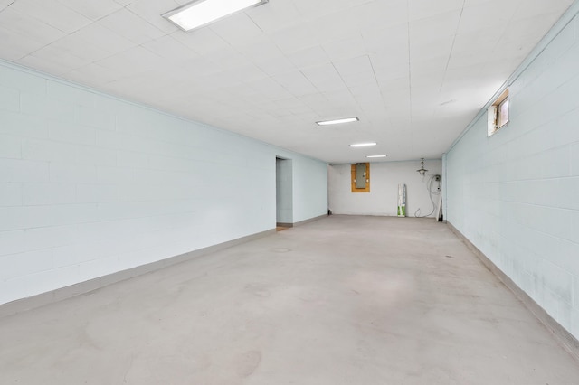 8118 Bruning St, Portage, MI 49002 - finished below grade area with concrete block wall and electric panel