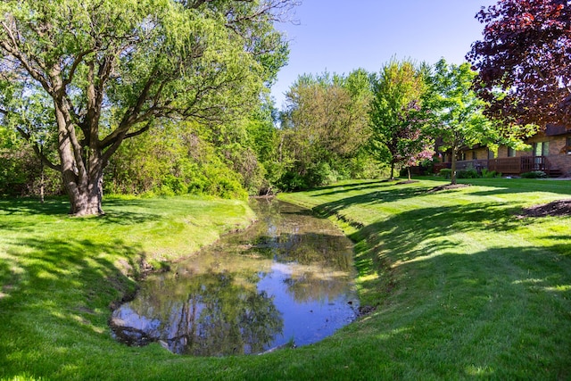 38554 Lanse Creuse St, Harrison Township, MI 48045 - view of grassy yard with a water view