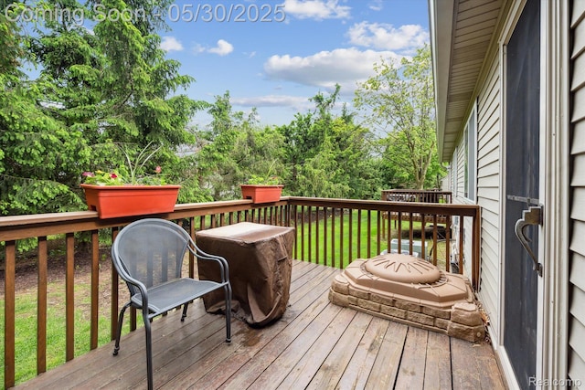 326 Redmaple Ln, Brighton, MI 48116 - deck featuring a lawn