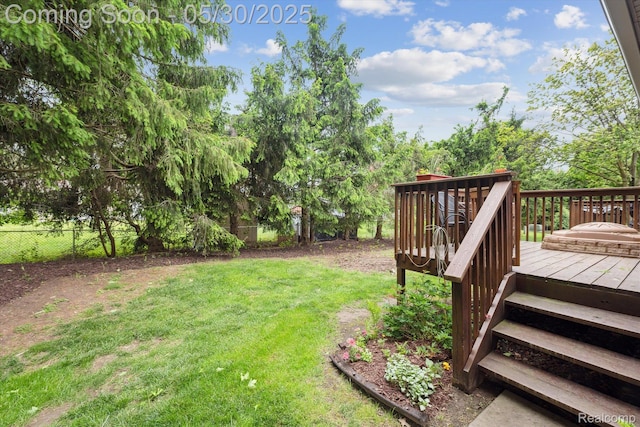 326 Redmaple Ln, Brighton, MI 48116 - view of yard featuring a wooden deck