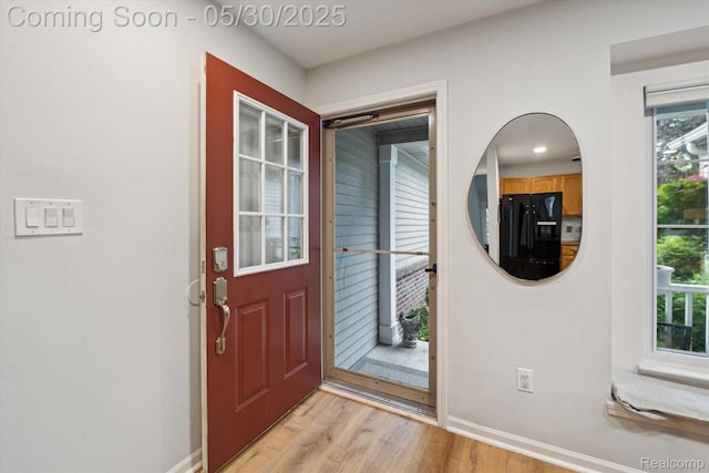 326 Redmaple Ln, Brighton, MI 48116 - entrance foyer with light wood-type flooring and baseboards