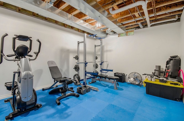 4181 Pavilion Ct, Fenton, MI 48430 - exercise area with baseboards