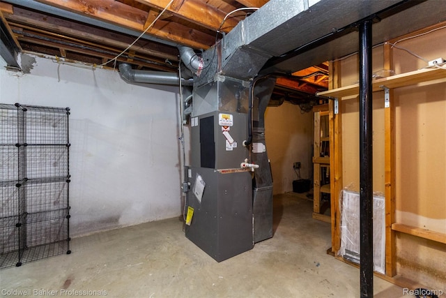 3531 Burbank Dr, Ann Arbor, MI 48105 - unfinished basement featuring heating unit