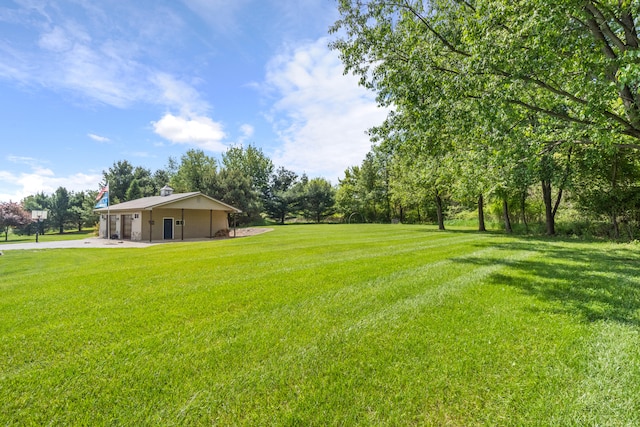 7918 Dan Patch Dr, Jackson, MI 49201 - view of grassy yard featuring concrete driveway and a carport