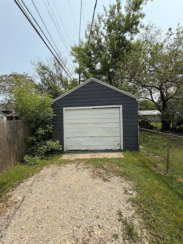 816 12th St, Port Huron, MI 48060 - detached garage with dirt driveway
