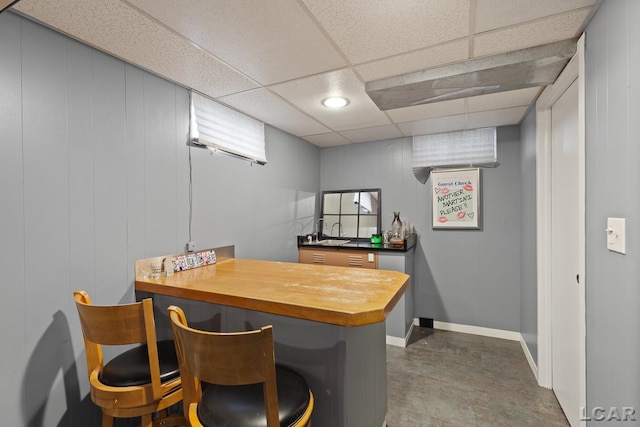 2369 Airport Rd, Adrian, MI 49221 - office space featuring a drop ceiling, bar area, and recessed lighting