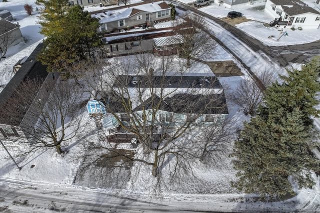 25 Hunters Rill, Lapeer, MI 48446 - snowy aerial view with a residential view