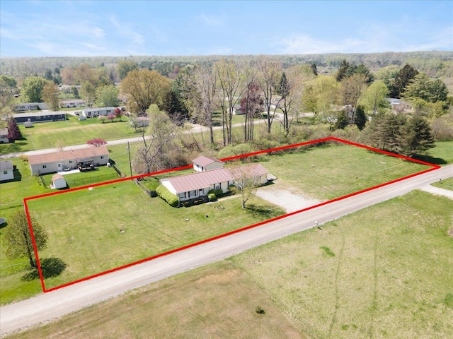 5943 Avalon Cir, Lexington, MI 48450 - aerial overview of property's location featuring property parcel outlined