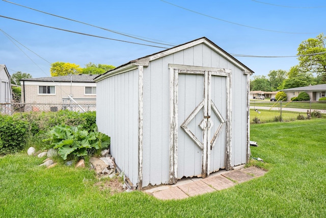 view of shed