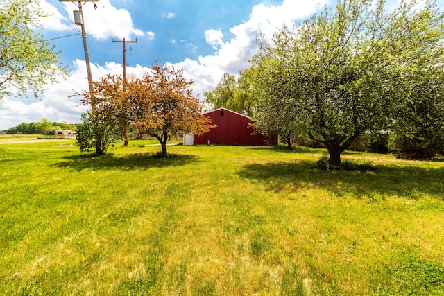 789 W Castle Rd, Fostoria, MI 48435 - view of grassy yard featuring an outbuilding and a garage