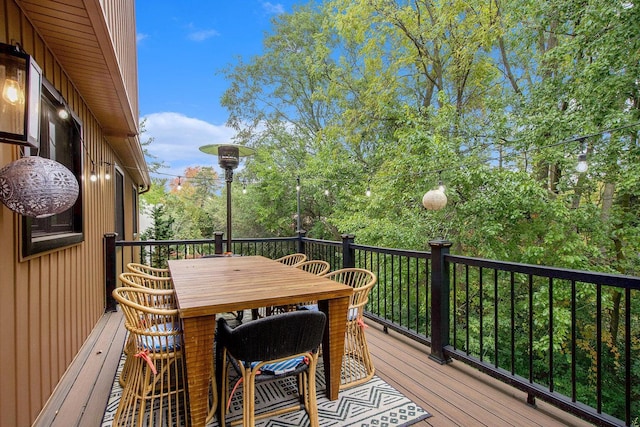 2315 Adare Rd, Ann Arbor, MI 48104 - wooden terrace with outdoor dining area